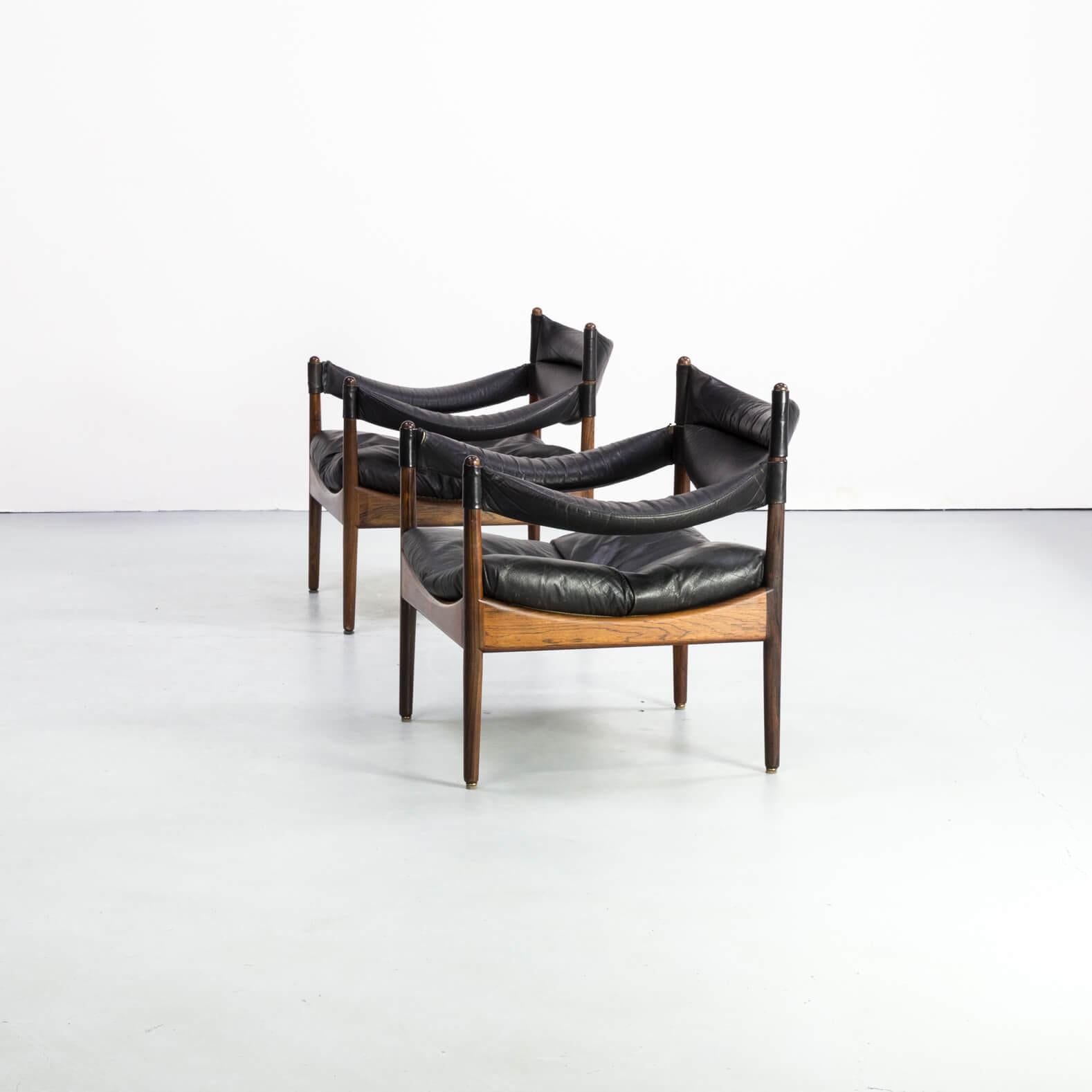 Mid-Century Modern 1960s Kristian Solmer Vedel Lounge Chairs for Søren Willadsen Set of 2