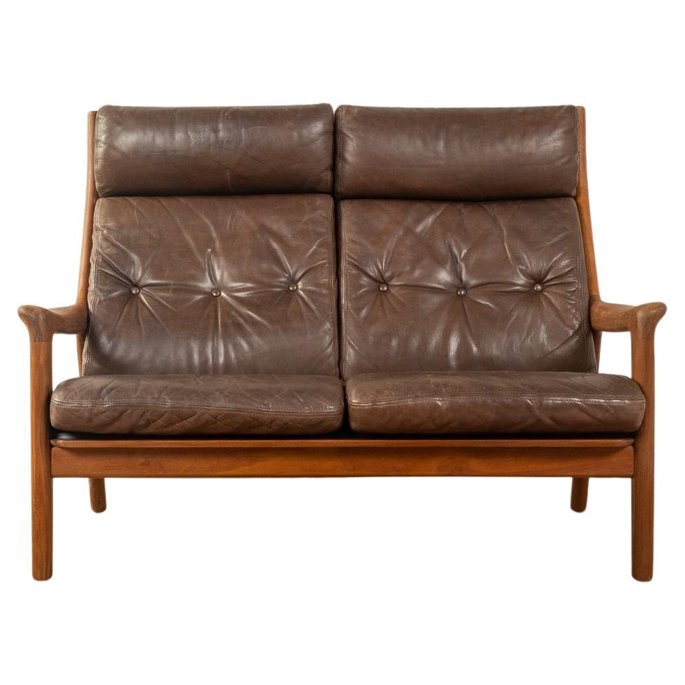 60s Leather Sofa by Georg Thams