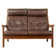 60s Leather Sofa by Georg Thams