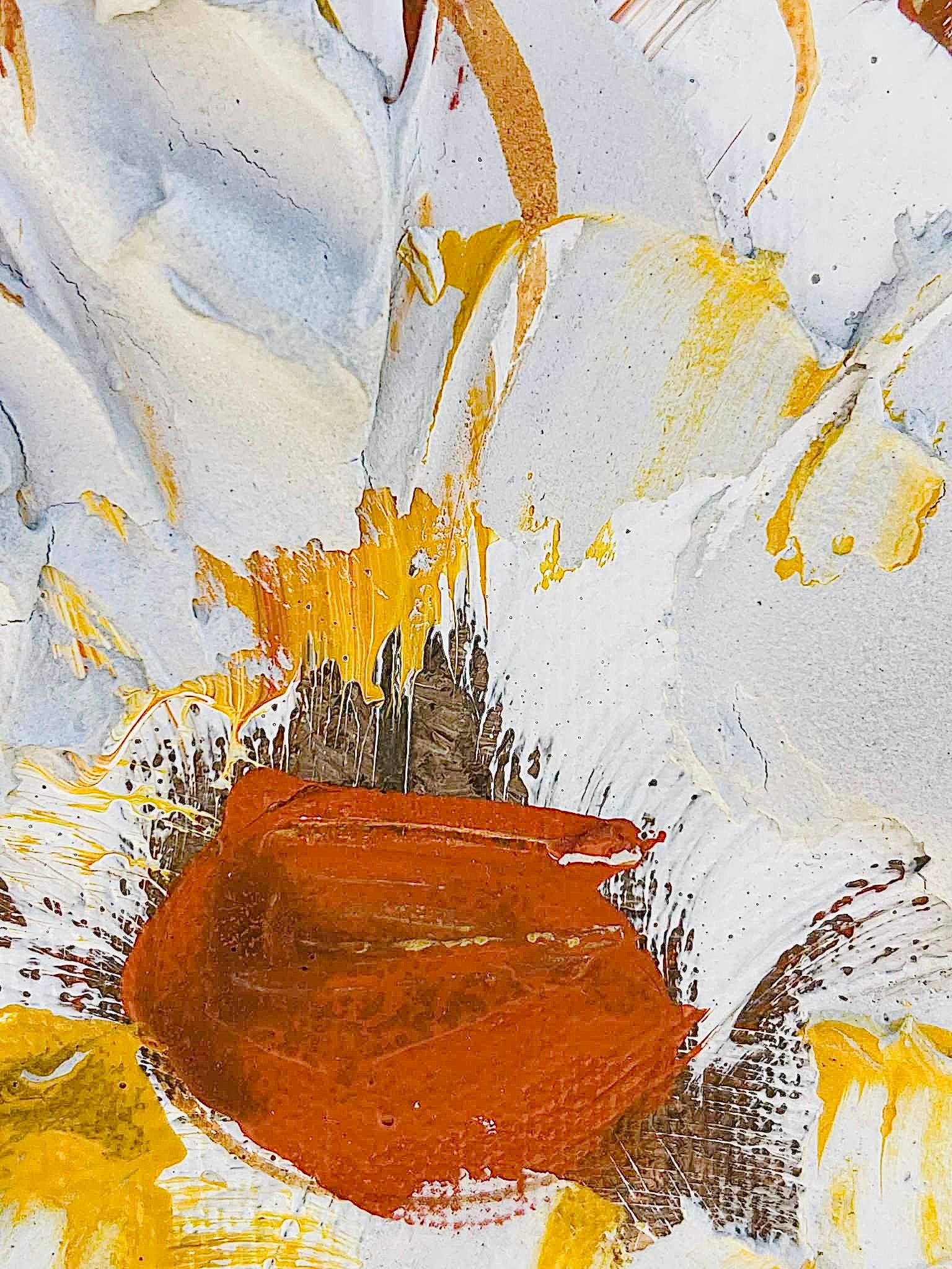60s Lee Reynolds Vintage Mid Century Modern Abstrakt Floral Ölgemälde Gerahmt (20. Jahrhundert) im Angebot