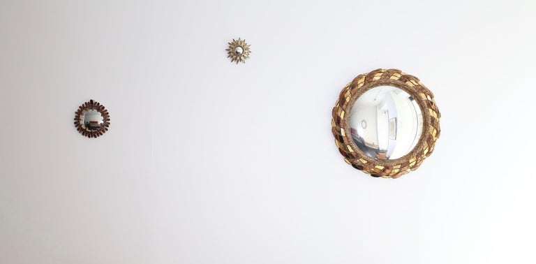 '60s Line Vautrin Gerbera Mirror in Talosel In Good Condition For Sale In Paris, FR