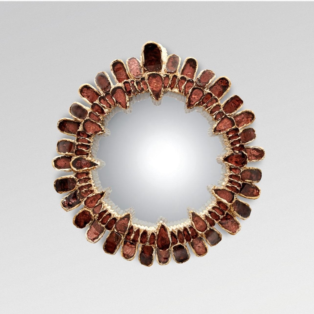 '60s Line Vautrin Gerbera Mirror in Talosel In Good Condition For Sale In Paris, FR