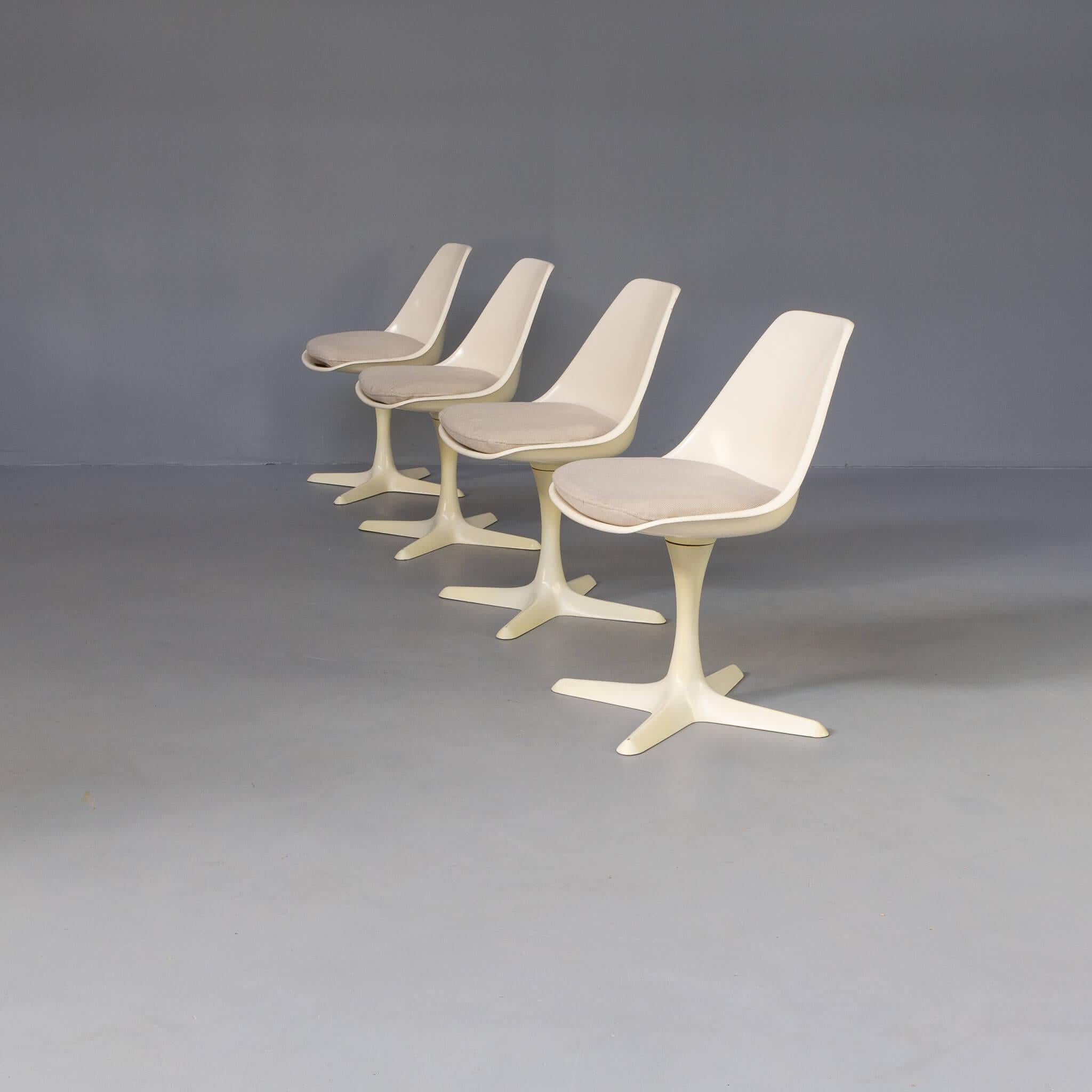 Mid-Century Modern 60s Maurice Burke Dining Chair for Arkana Furniture Set/4