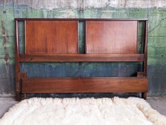 60s Mid Century Full "Double" Sized Bed Frame- Headboard + Footboard -Two Avail.