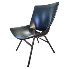 60s Mid-Century Modern Faux Leather Chair