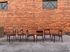60s Mid Century Modern Gio Ponti Leggera Cassina Style Rosewood Dining Chairs
