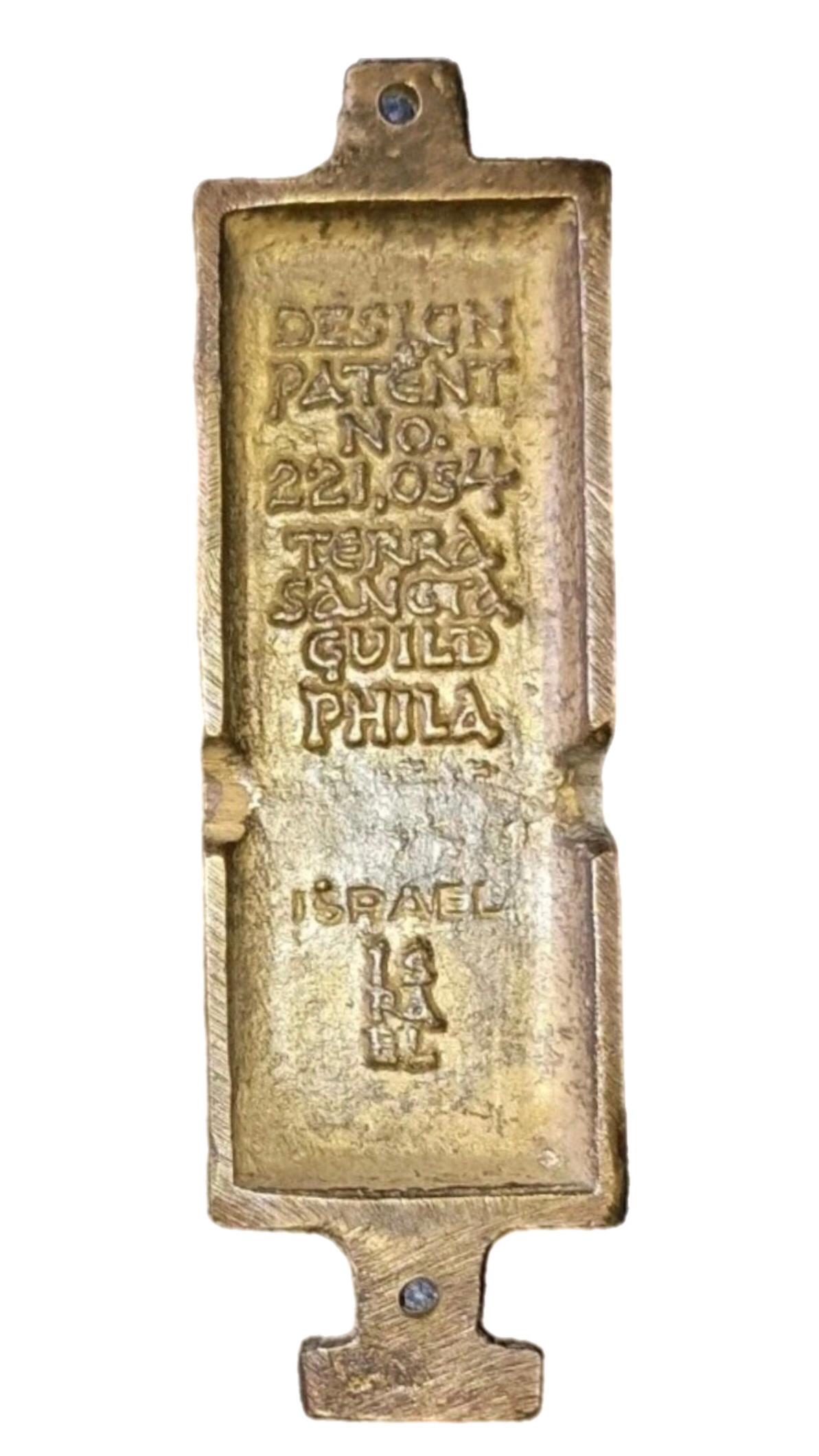 Israeli 60s Mid Century Modern New Home Gift Jewish Door Blessing Peace Mezuzah Israel For Sale