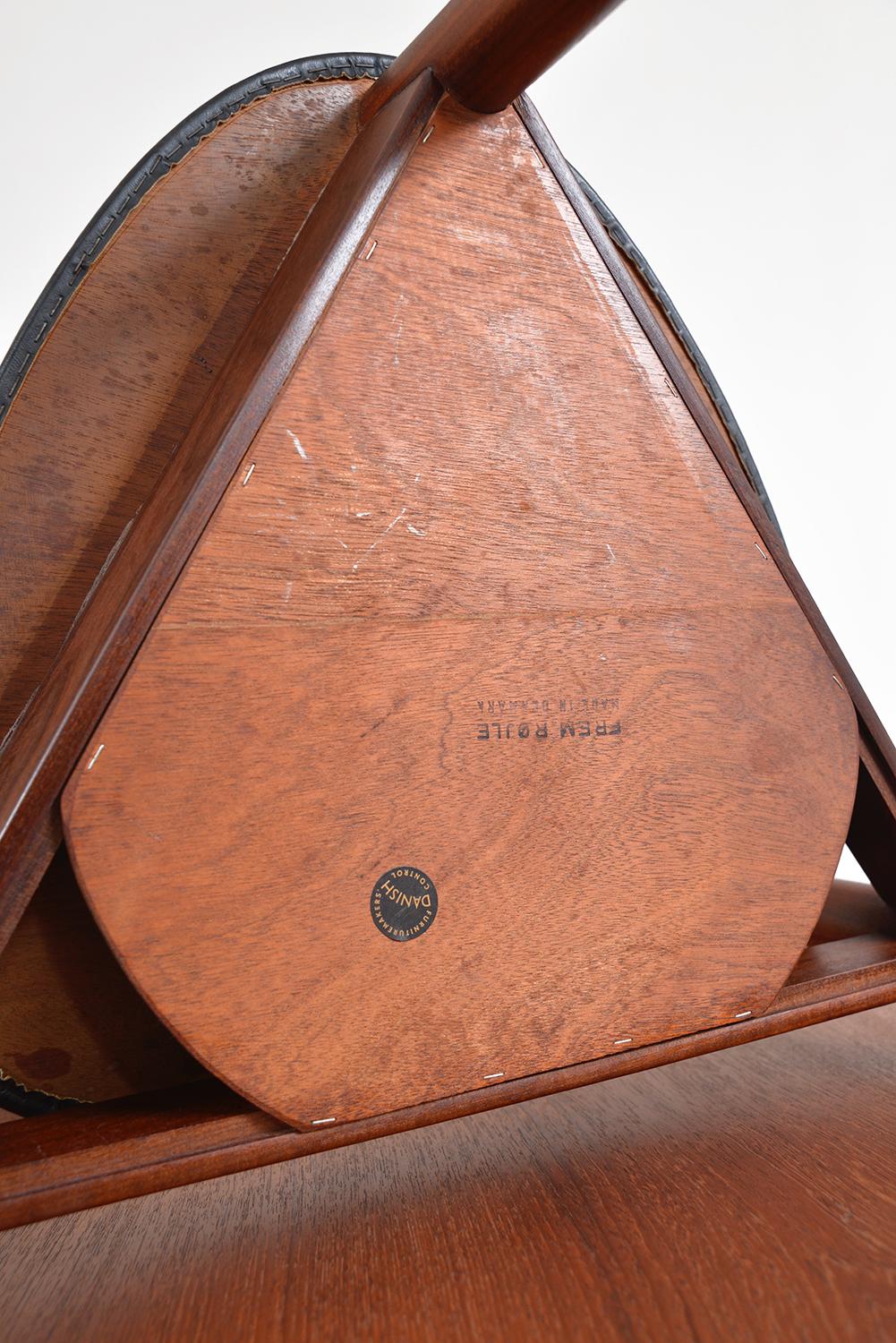 60s Midcentury Modern Danish Teak Frem Rojle ‘Roundette’ Dining Suite Hans Olsen 6