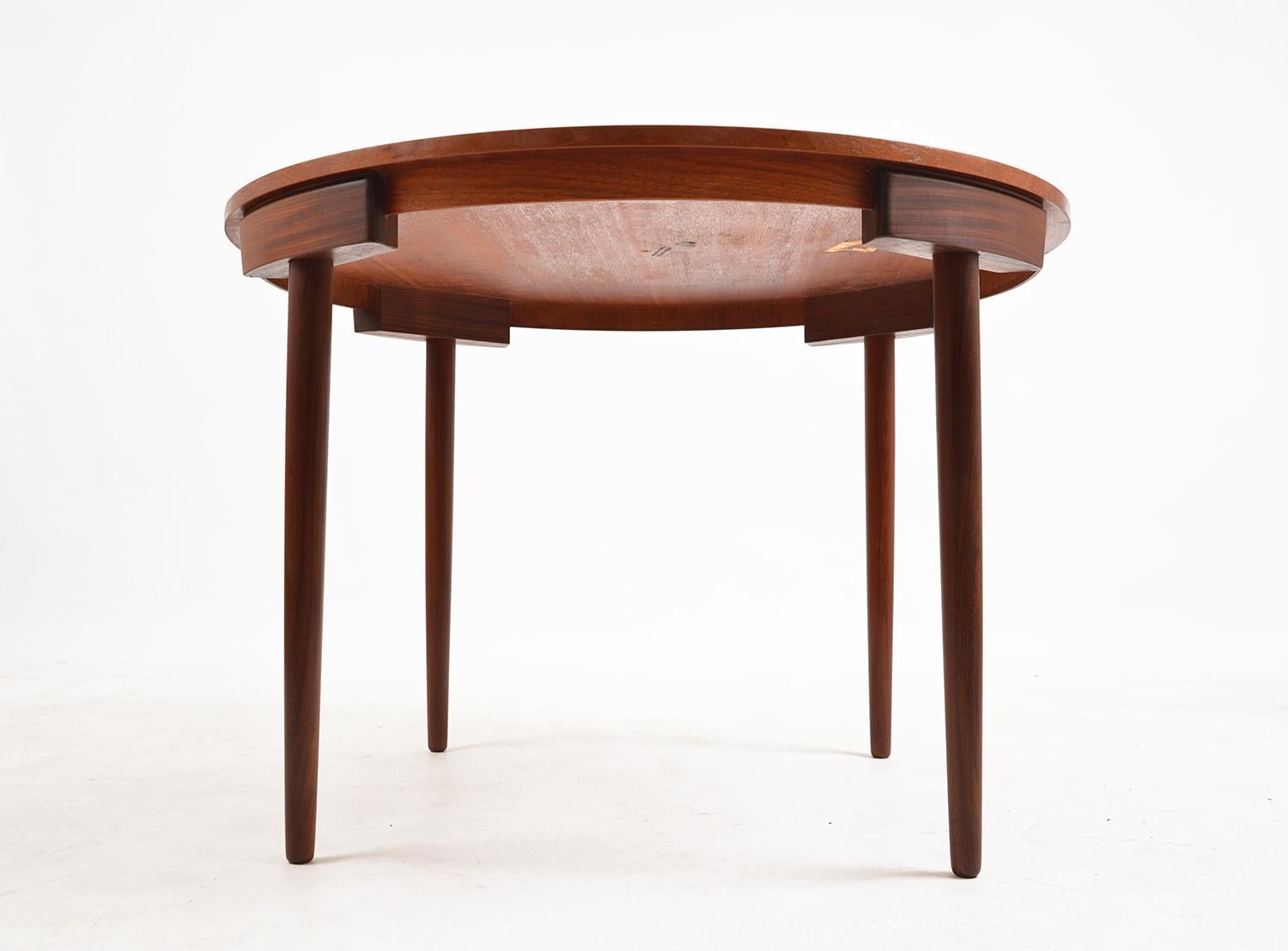 60s Midcentury Modern Danish Teak Frem Rojle ‘Roundette’ Dining Suite Hans Olsen 8