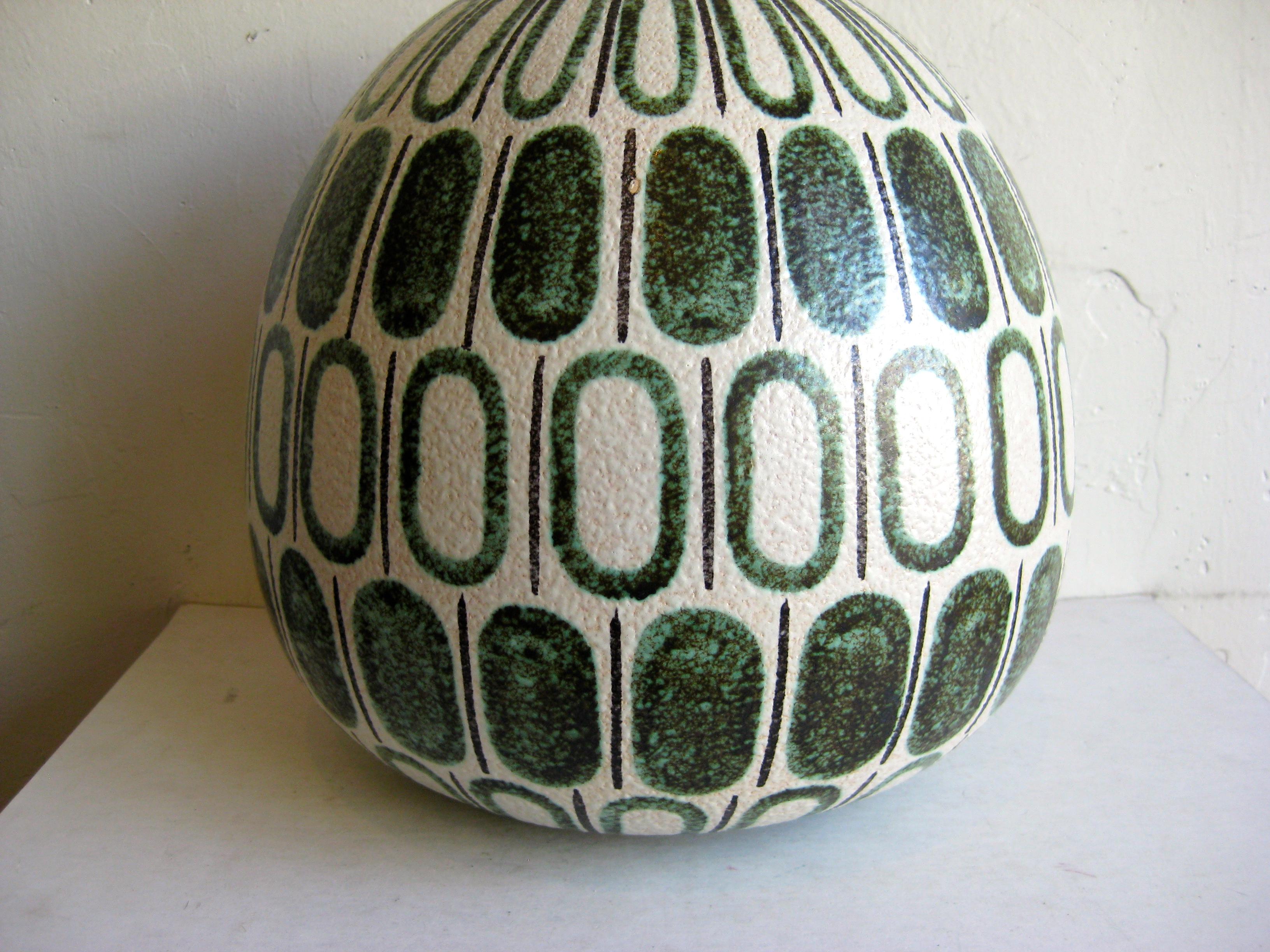Modernist Ruscha Studio Ceramic Pottery Monumental Vase West Germany Bauhaus 2