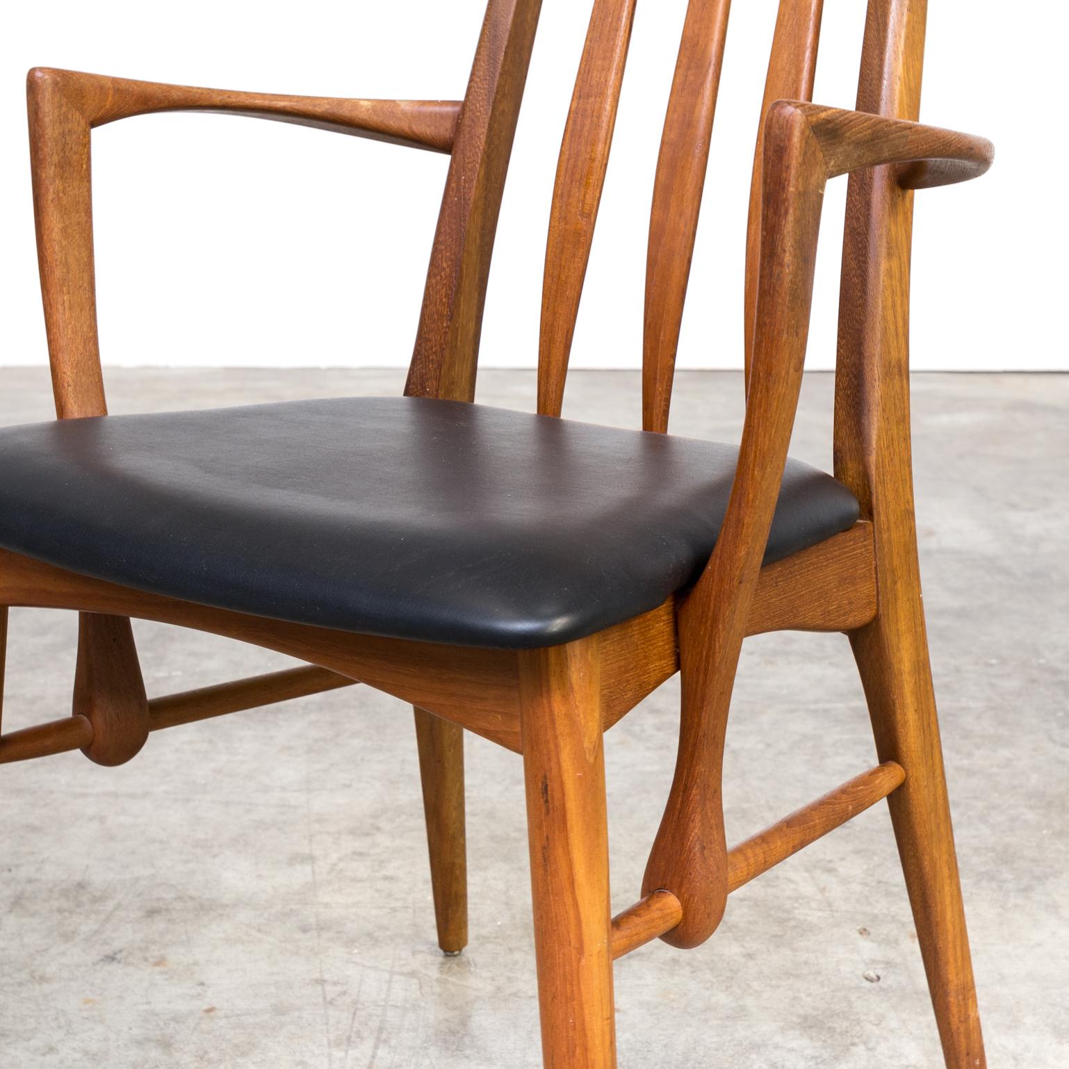 60s Niels Koefoed ‘eva’ dining chair for Koefoed Hornslet set/5 For Sale 9