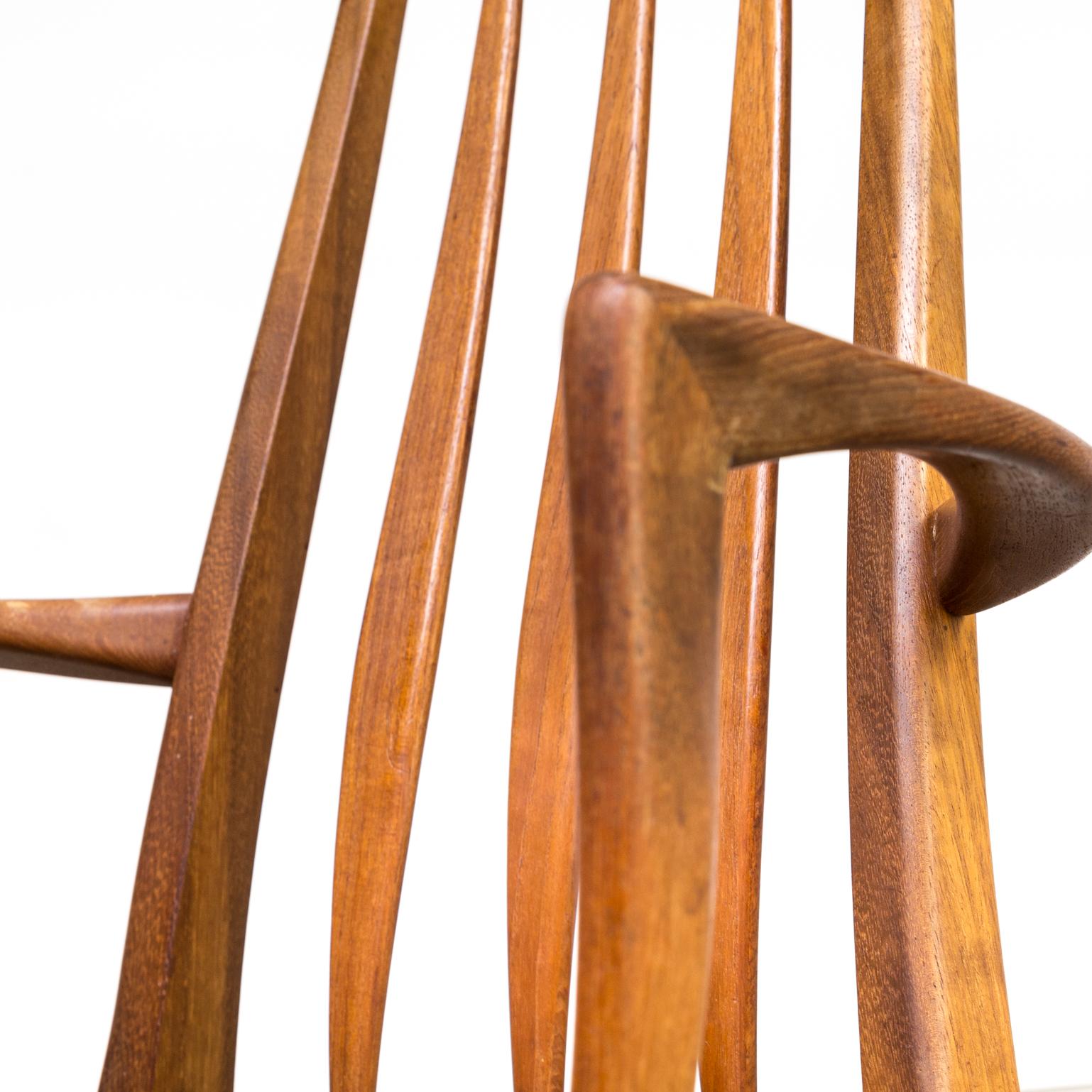 60s Niels Koefoed ‘eva’ dining chair for Koefoed Hornslet set/5 For Sale 11