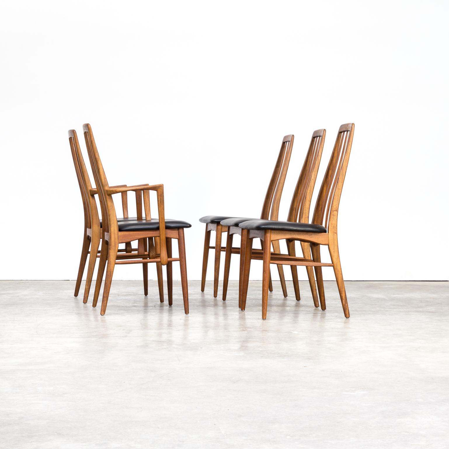 Danish 60s Niels Koefoed ‘eva’ dining chair for Koefoed Hornslet set/5 For Sale