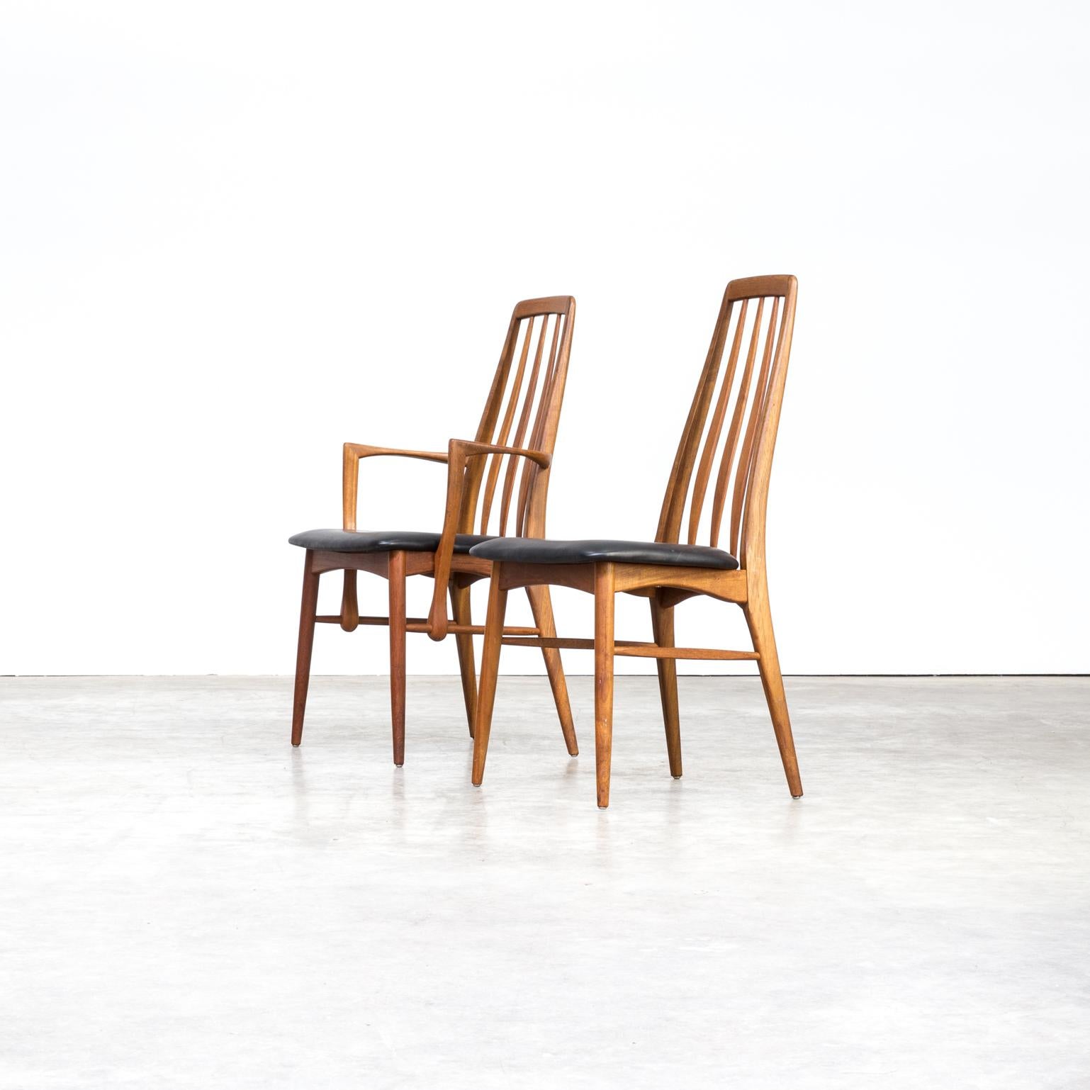 60s Niels Koefoed ‘eva’ dining chair for Koefoed Hornslet set/5 In Good Condition For Sale In Amstelveen, Noord