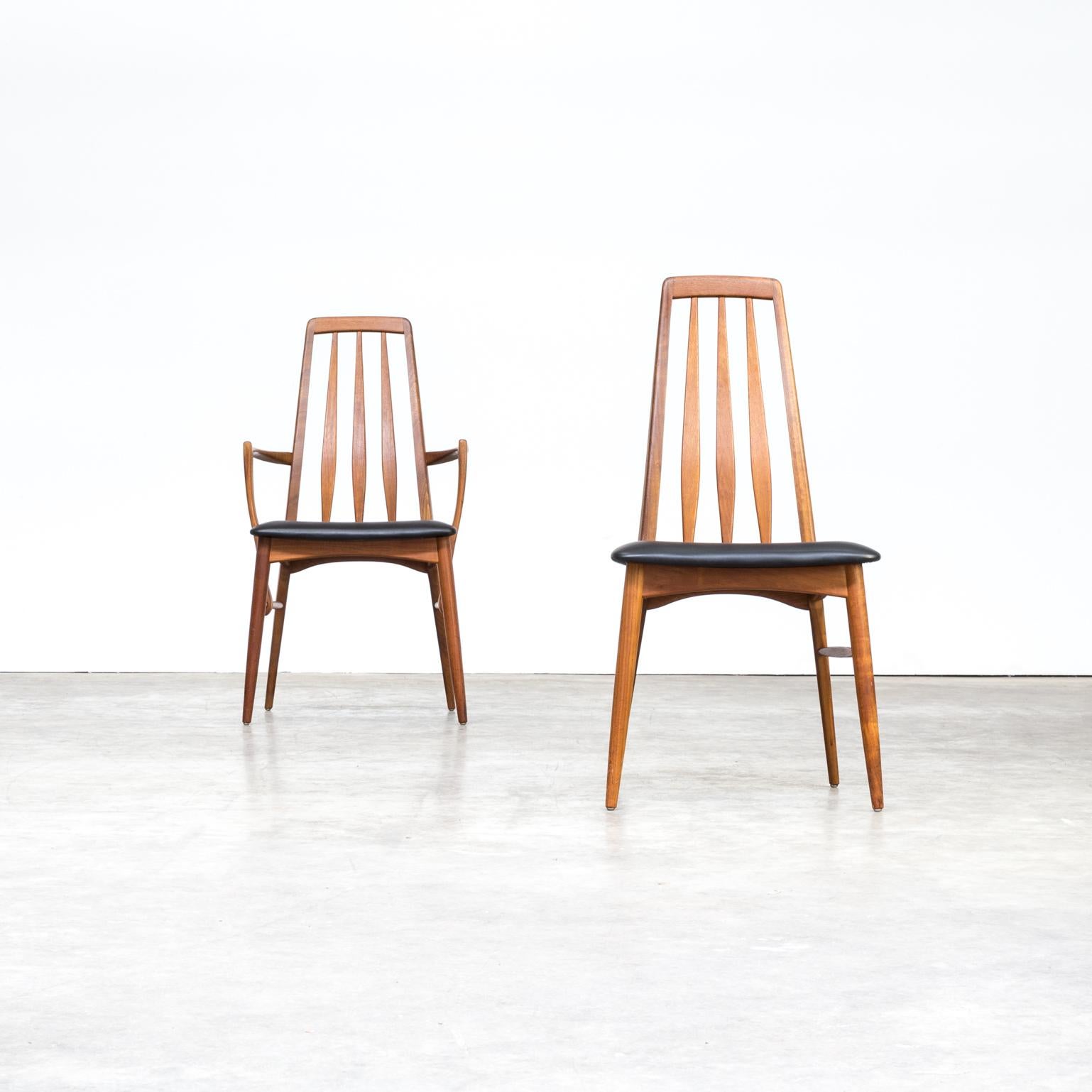 Mid-20th Century 60s Niels Koefoed ‘eva’ dining chair for Koefoed Hornslet set/5 For Sale