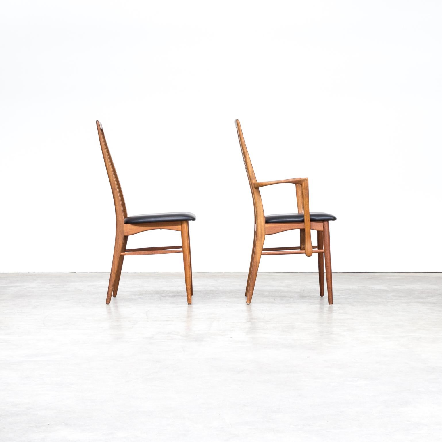 60s Niels Koefoed ‘eva’ dining chair for Koefoed Hornslet set/5 For Sale 1