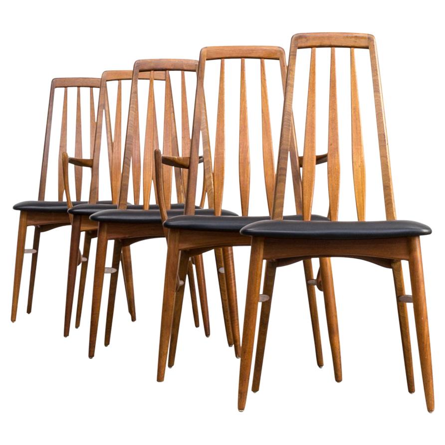 60s Niels Koefoed ‘eva’ dining chair for Koefoed Hornslet set/5 For Sale