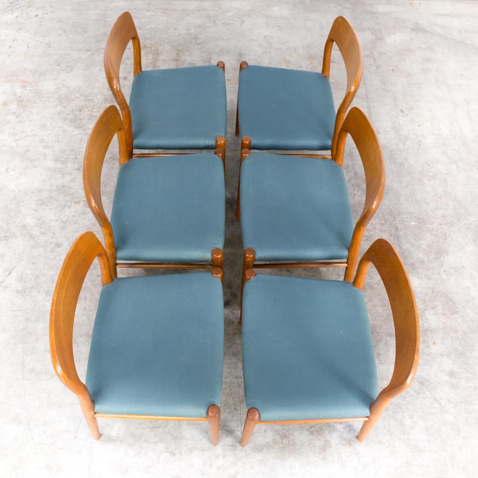 1960s Niels O. Møller Model 75 Dining Chairs for J.L. Møller Set of 6 For Sale 4