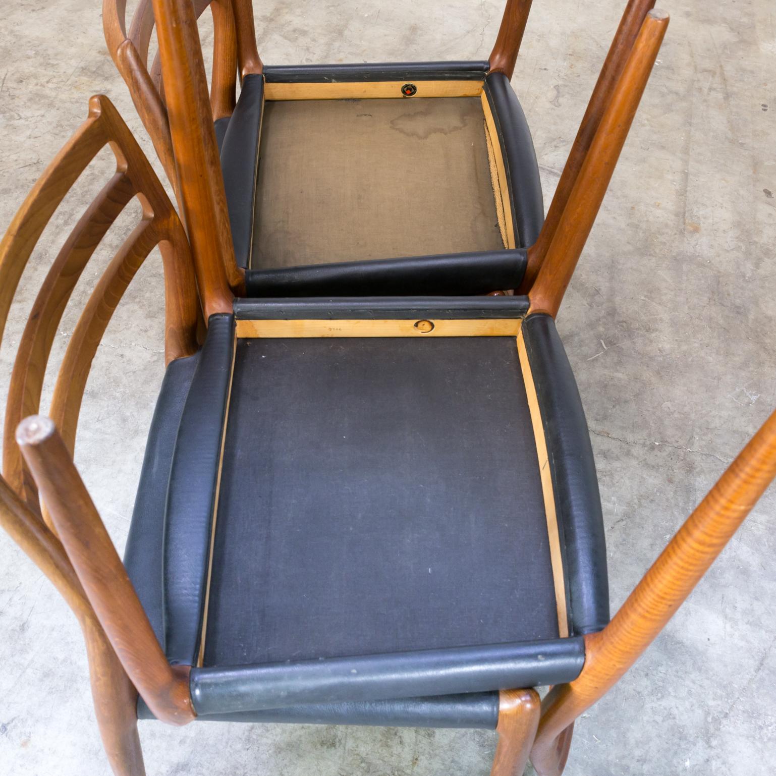 1960s Niels O. Møller ‘Model No 78’ Dining Chairs for J.L. Møller Set of 6 For Sale 1