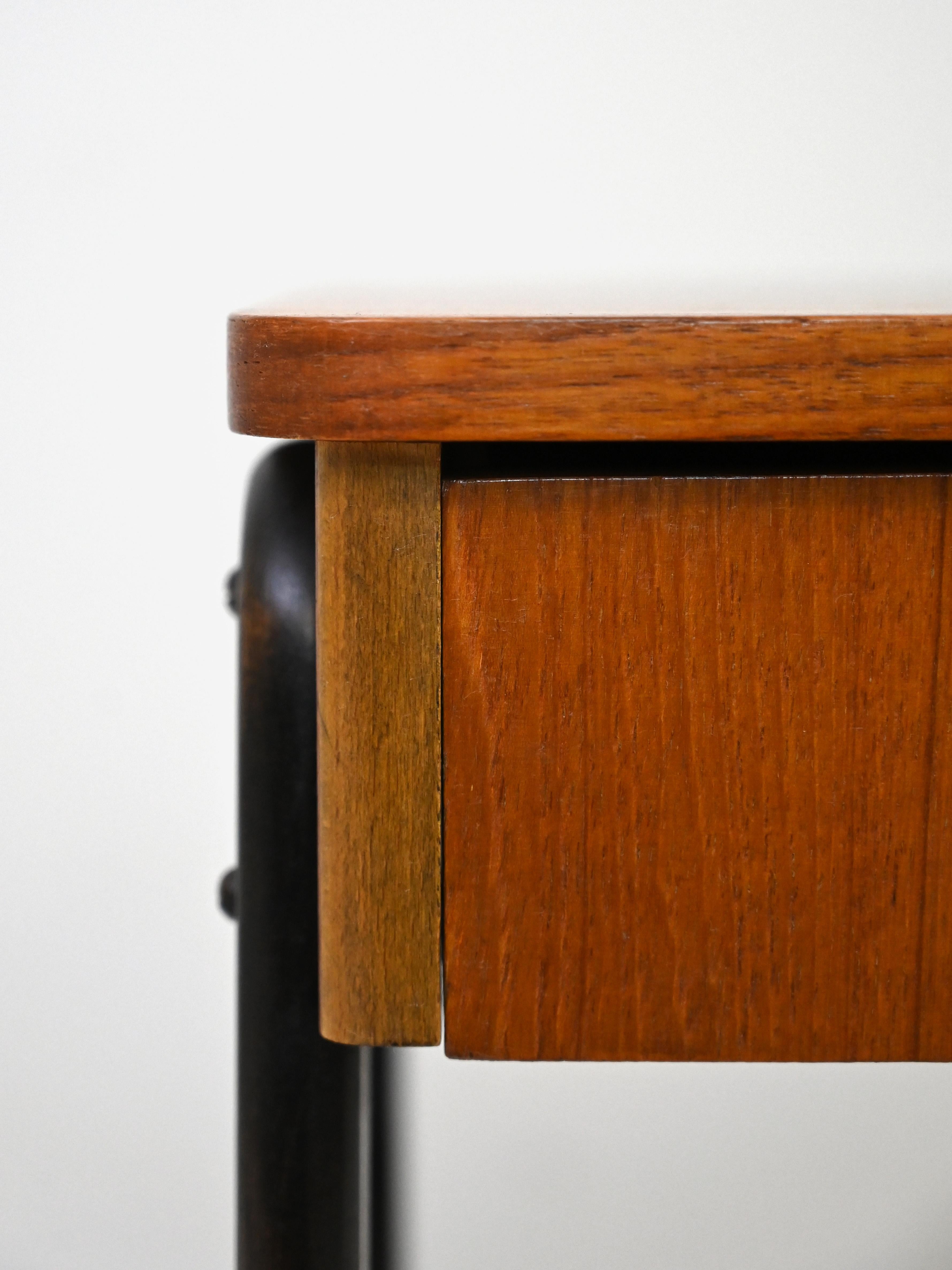 Mid-20th Century 60s nightstand with metal details For Sale