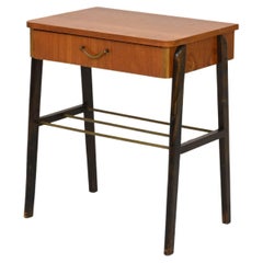 Retro 60s nightstand with metal details