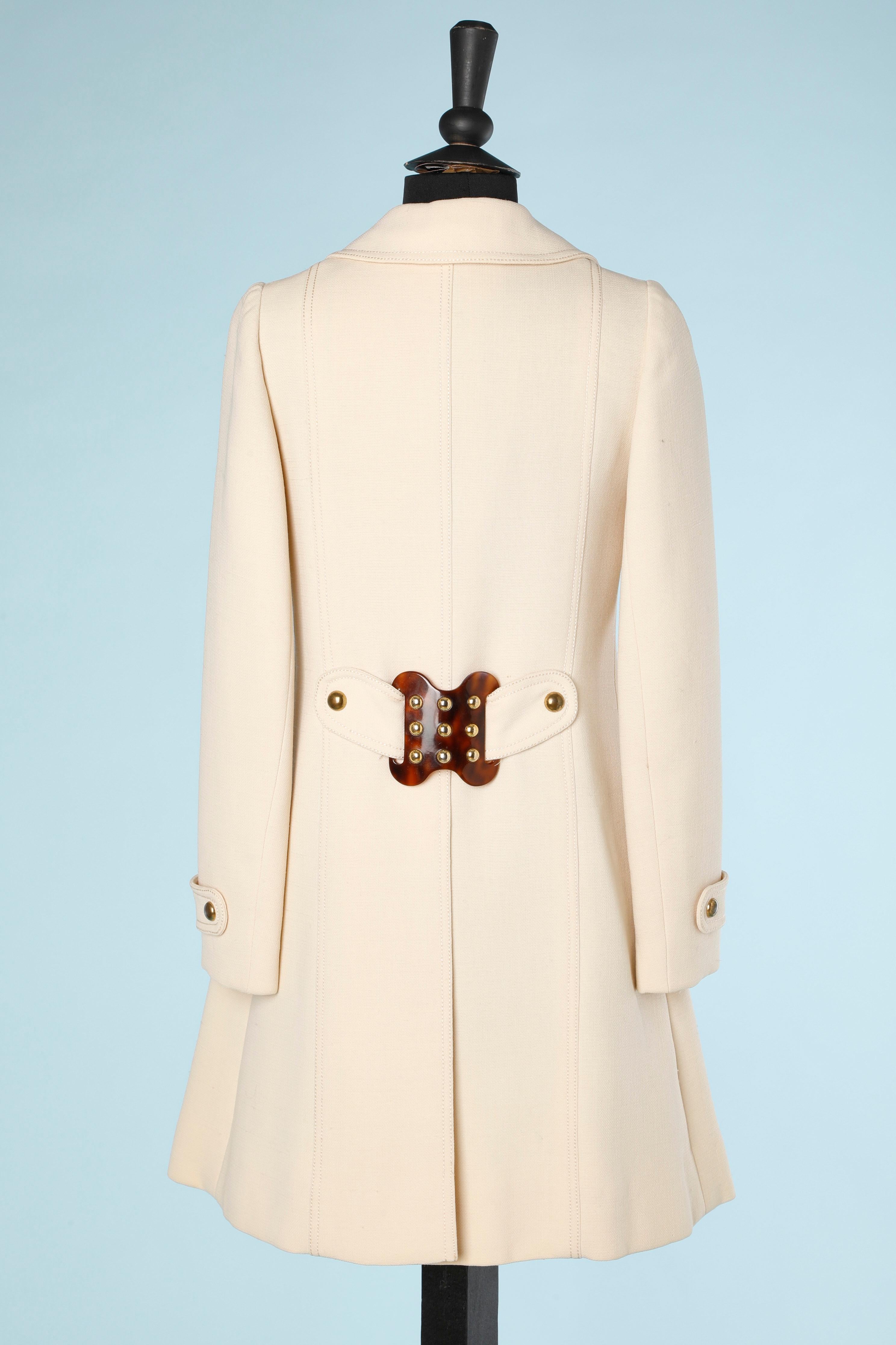white 60s coat