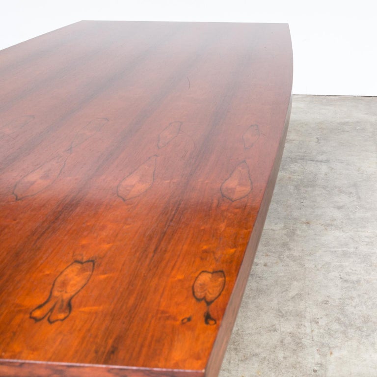 1960s Oval Wood Veneer Dining Table for Kondor For Sale at 1stDibs