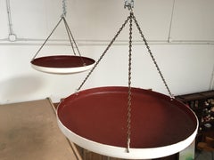 1960s Pair of Cast Iron Hanging Planters