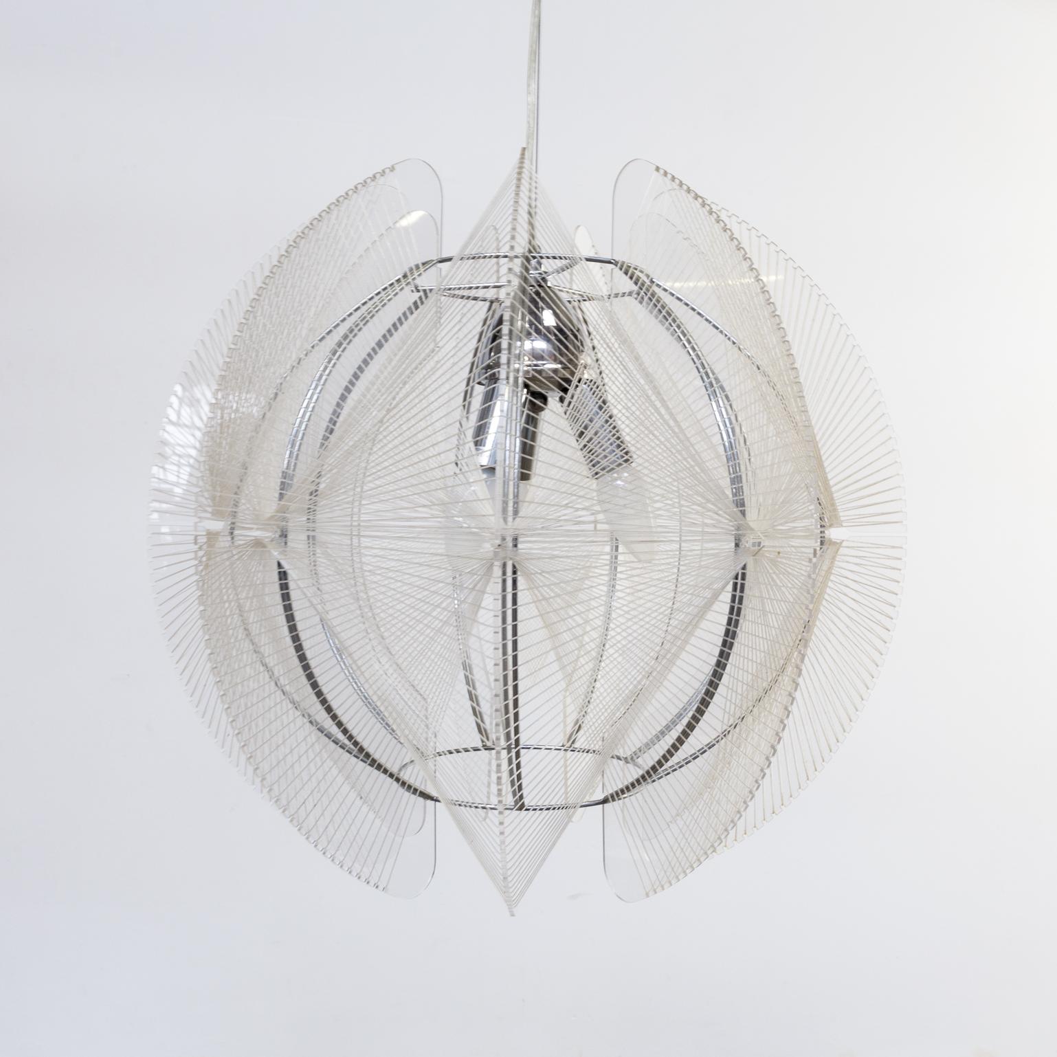 Nylon 1960s Paul Secon Hanging Lamp for Sompex For Sale
