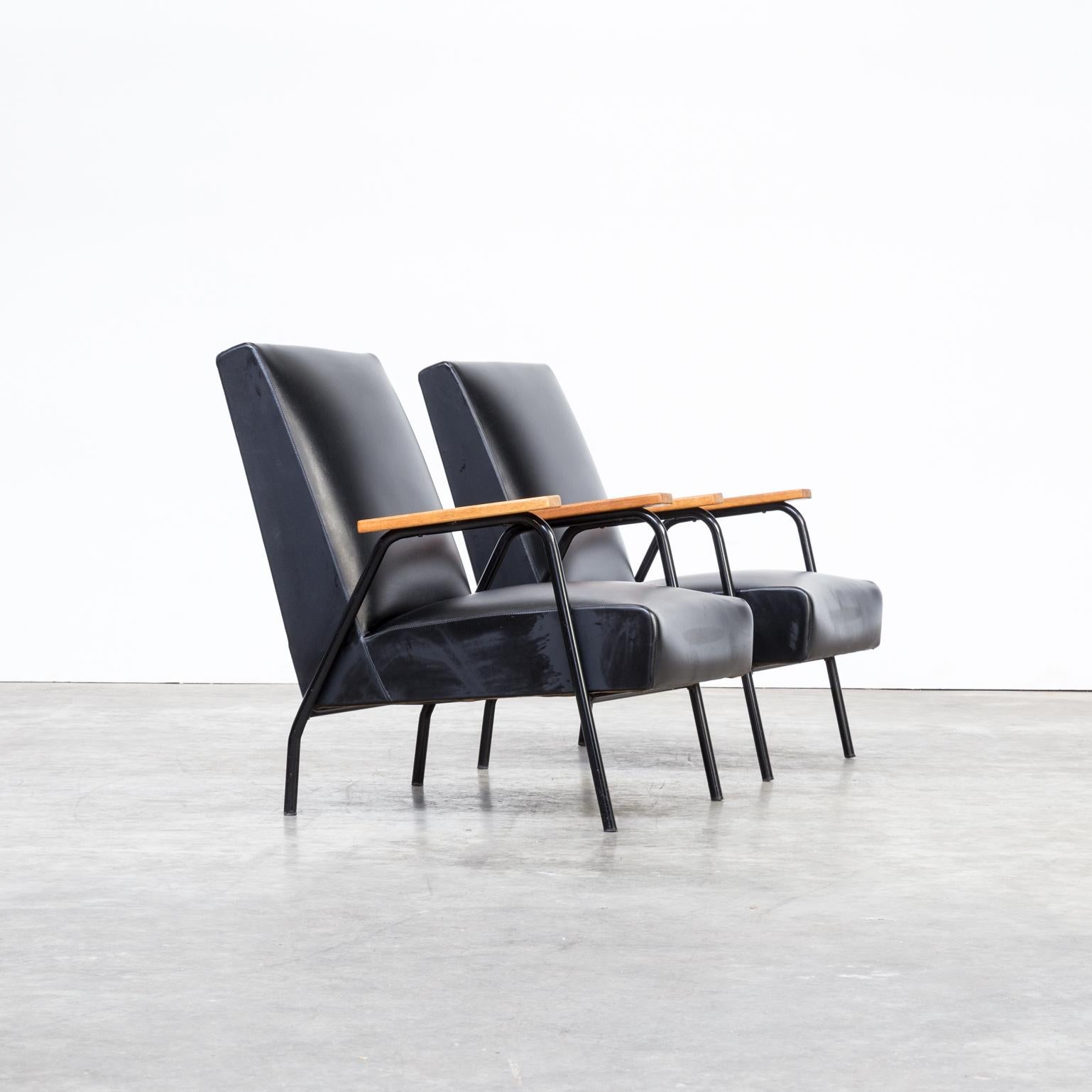 Mid-20th Century 60s Pierre Guariche ‘Rio’ fauteuils for Meurop set/2 For Sale