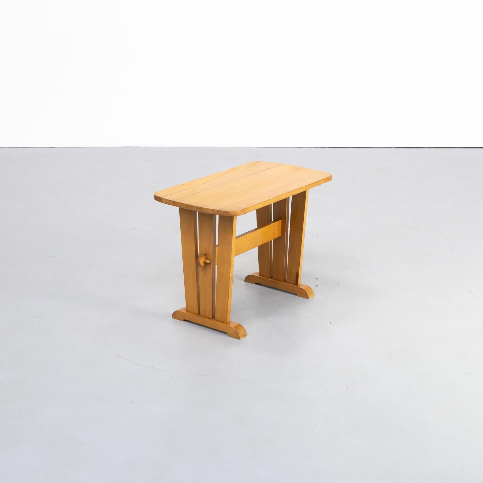 Mid-Century Modern 1960s Pine Side Table by Janni Van Pelt