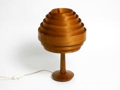60s pine veneer lamella table lamp by Hans Agne Jakobsson  Markaryd Sweden