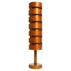 Retro 60s pine veneer slat floor lamp by Hans Agne Jakobsson  AB Ellysett - Markaryd 