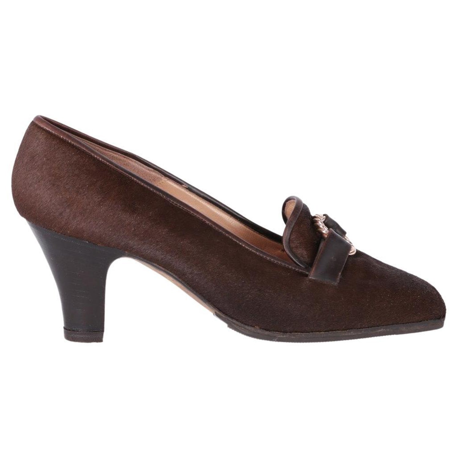 60s Pirovano Calf Hair and Leather Heels For Sale at 1stDibs