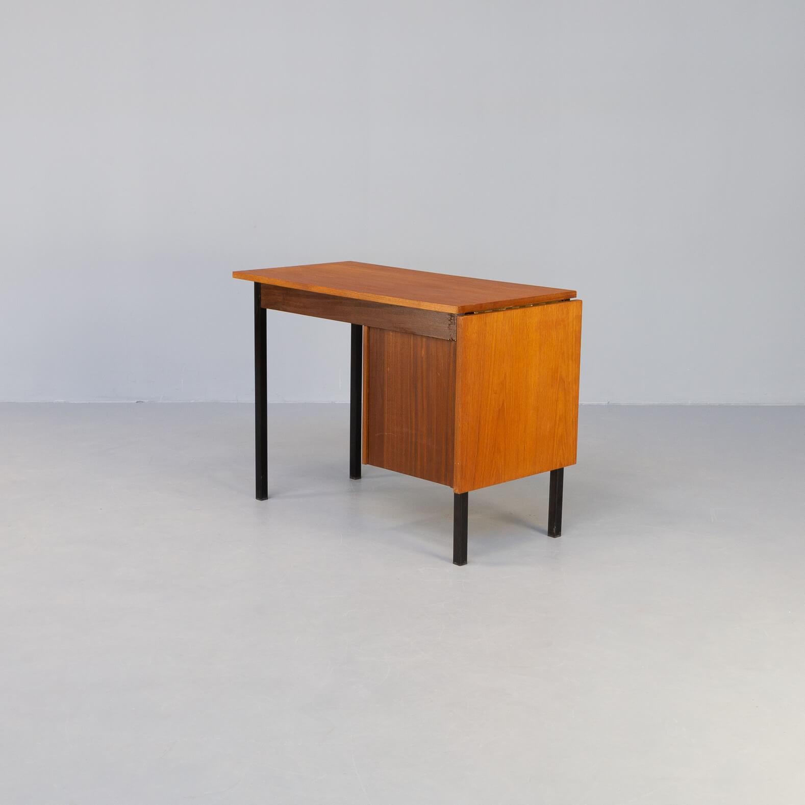 Teak 60s Rare Drop Leaf Writing Desk Attr H, Sigh & Sons Møbelfabrik A/S For Sale