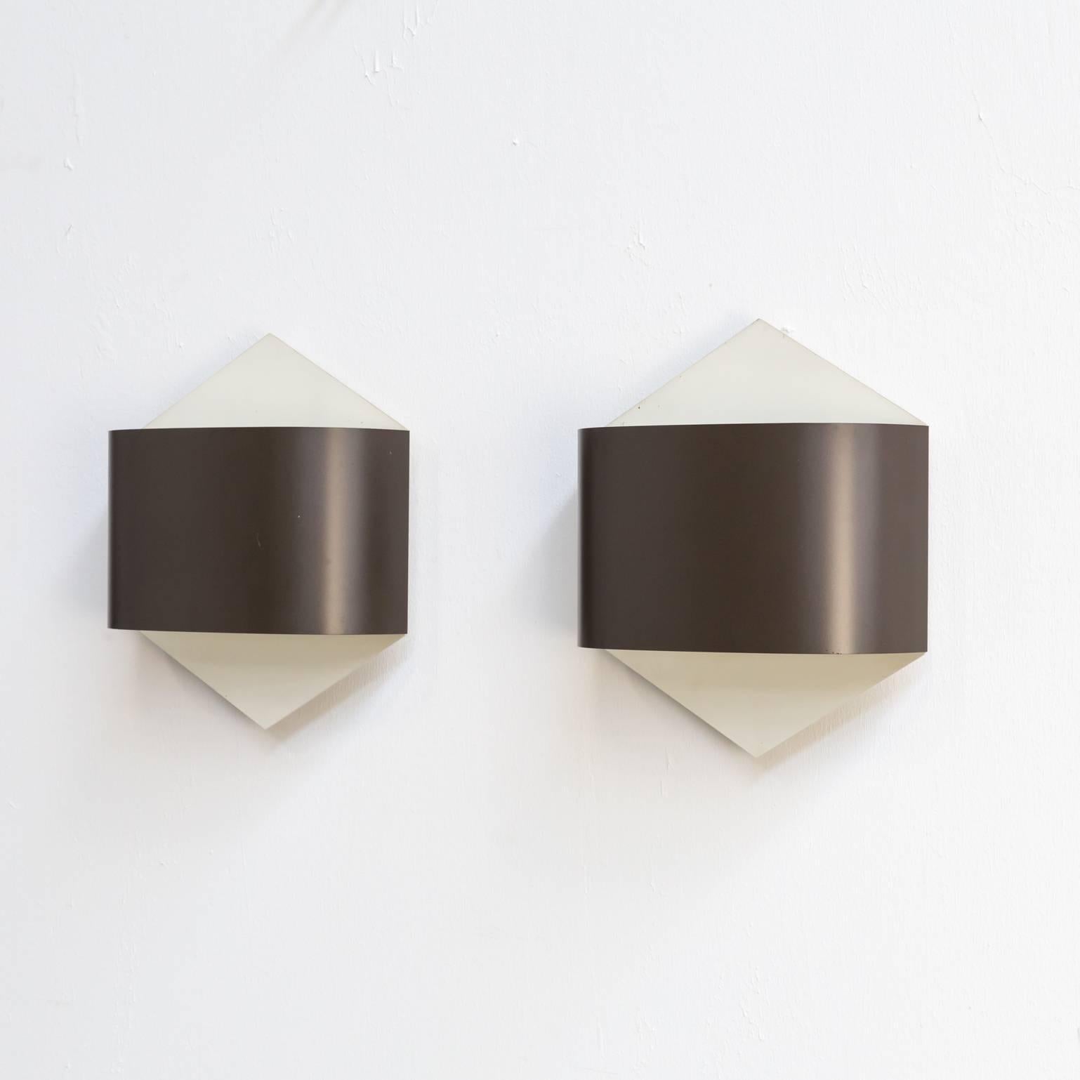 Metal 1960s Rolf Krüger & Dieter Witte Wall Sconces by Staff Germany, Set of Two For Sale