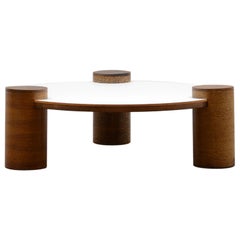 60s Round Wengé Coffee Table
