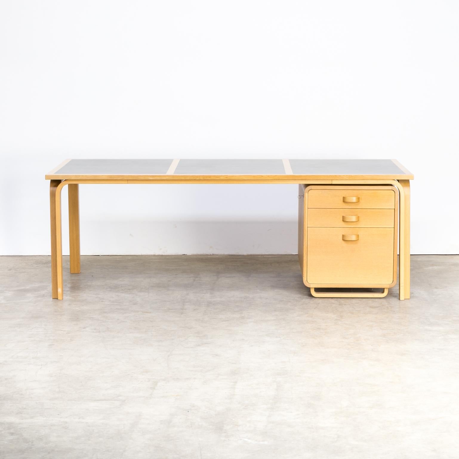 1960s Rud Thygesen & Johnny Sørensen writing desk for Magnus Olesen. Good condition of both desktable and drawerblock, wear consistent with age and use. This lot concerns the writing desk without the chair on the first picture.