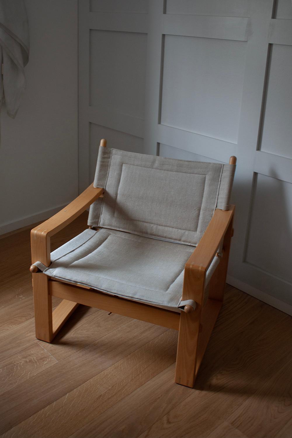 1960 Scandinavian Mid-Century Modern Safari Canvas Chair by Børge Jensen&Sonner 3