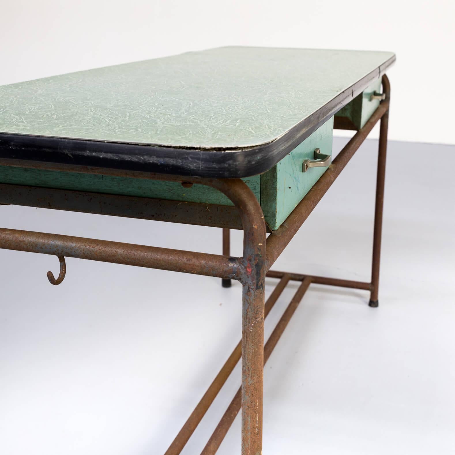1960s Set of Two Industrial Children’s Writing Desk For Sale 4