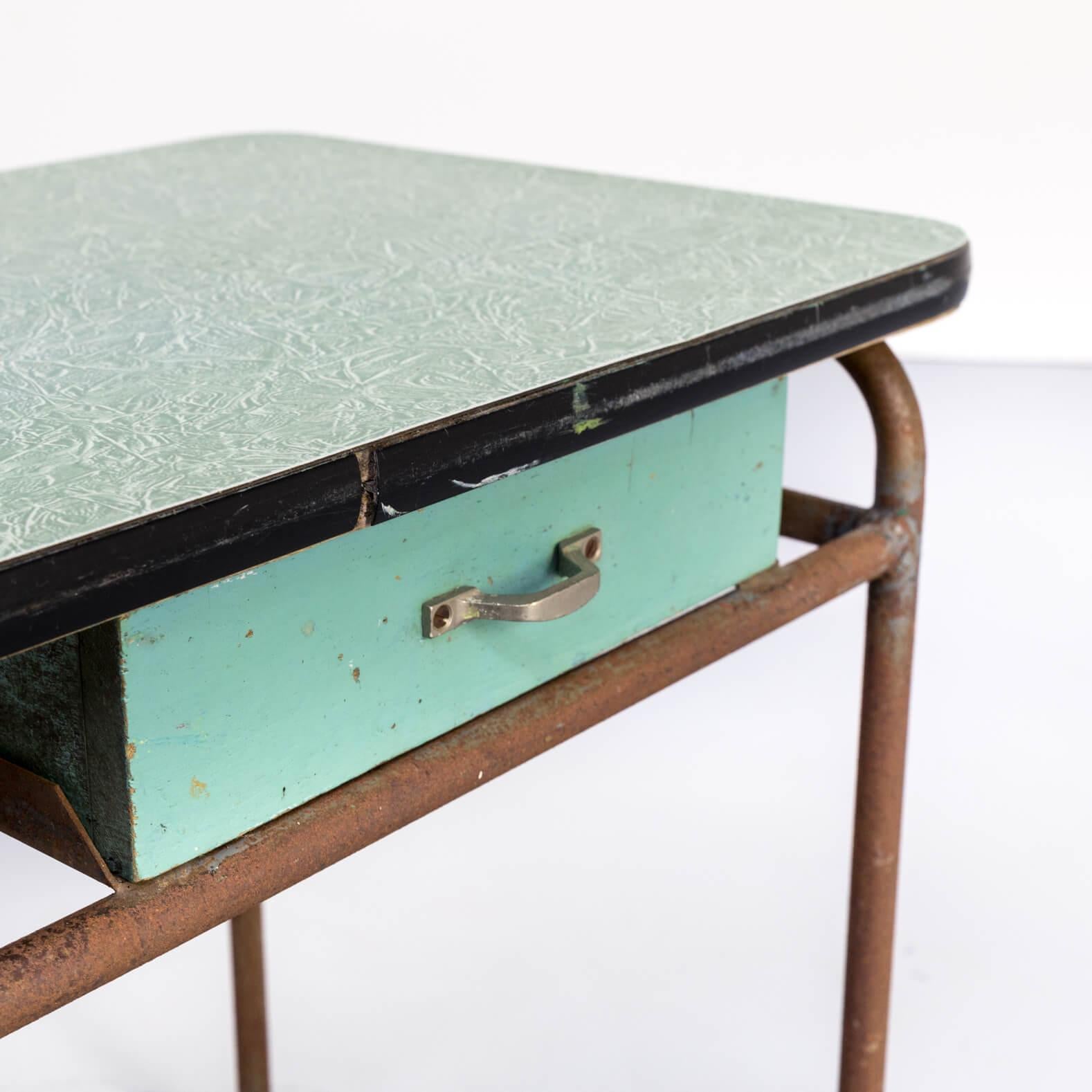 1960s Set of Two Industrial Children’s Writing Desk For Sale 5