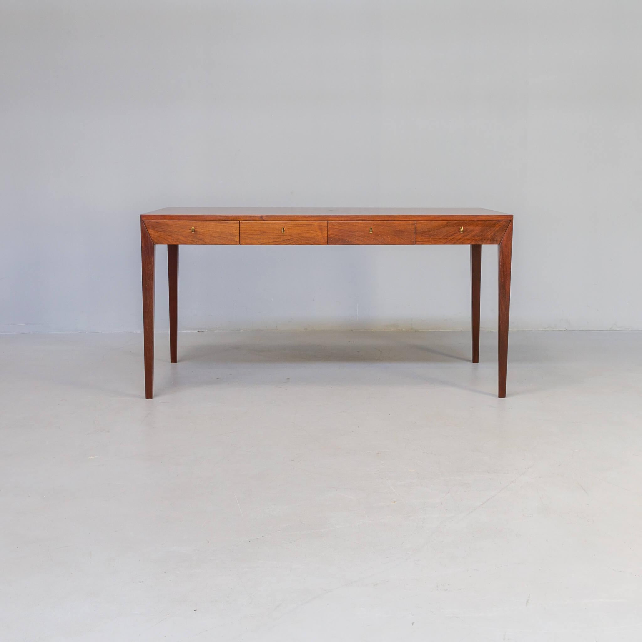 Danish 60s Severin Hansen Rosewood Writing Desk for Haslev