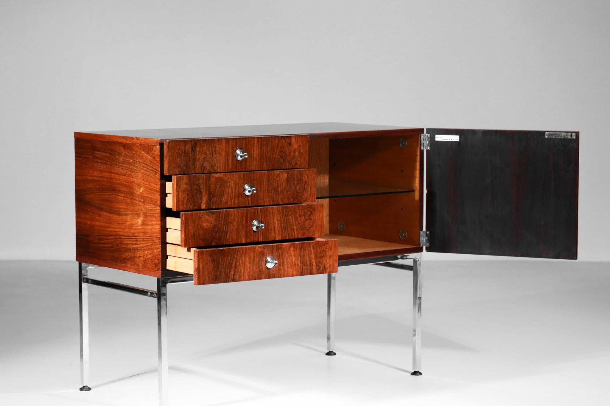 Aparador de los años 60 del diseñador francés Alain Richard Editado por Meuble TV en venta 3