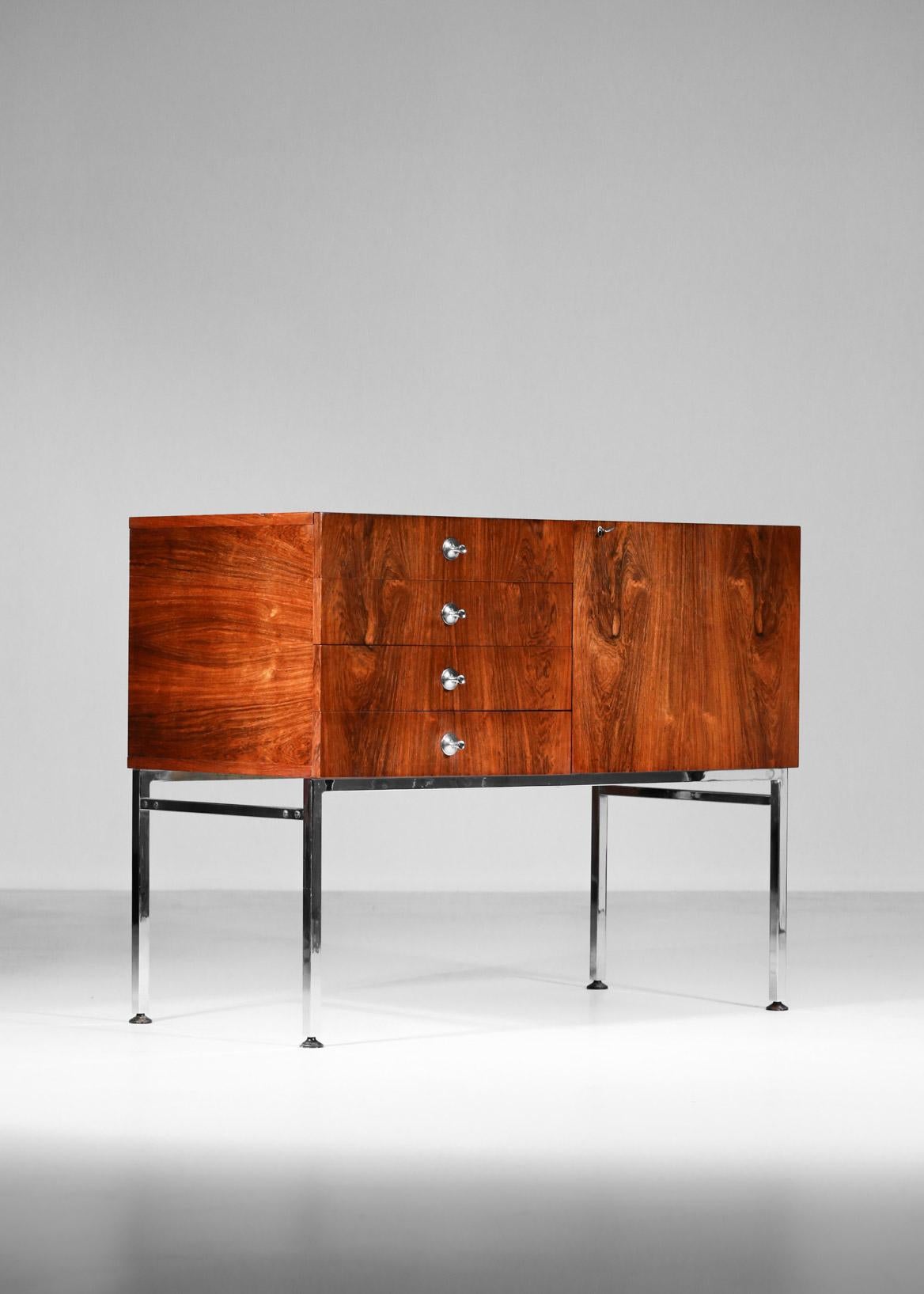 1960s Sideboard by the French Designer Alain Richard Edited by Meuble TV For Sale 4