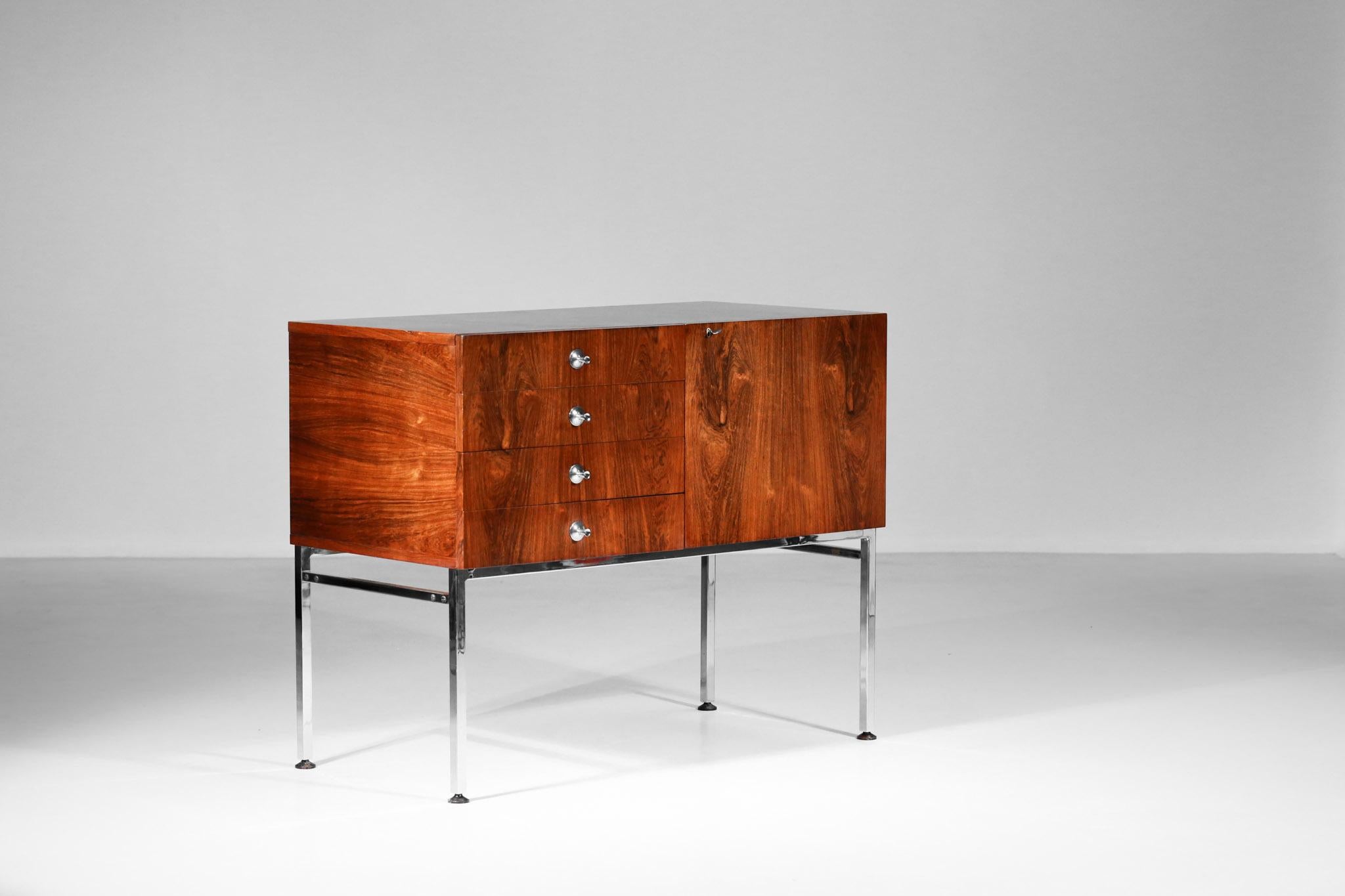 1960s Sideboard by the French Designer Alain Richard Edited by Meuble TV For Sale 3