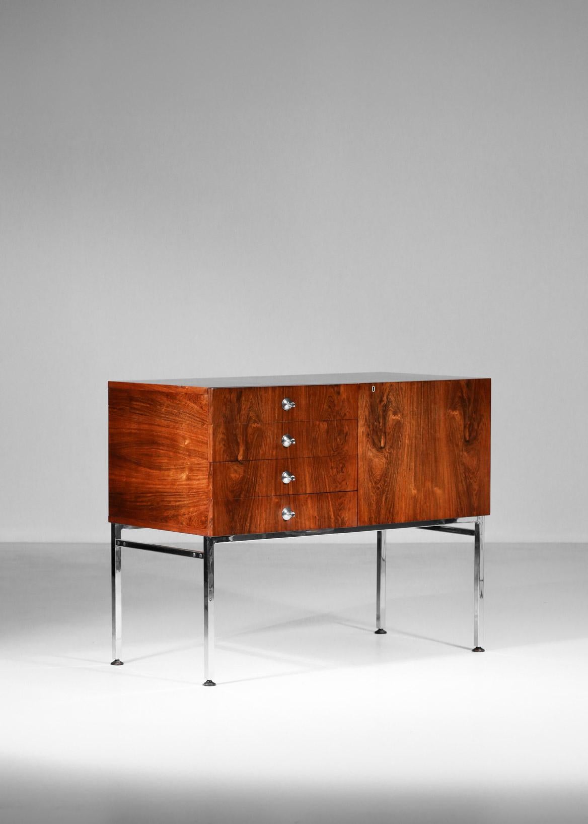 1960s Sideboard by the French Designer Alain Richard Edited by Meuble TV In Good Condition For Sale In Lyon, FR