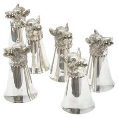 60''s versilberte Boar''s Head Cups von Valenti