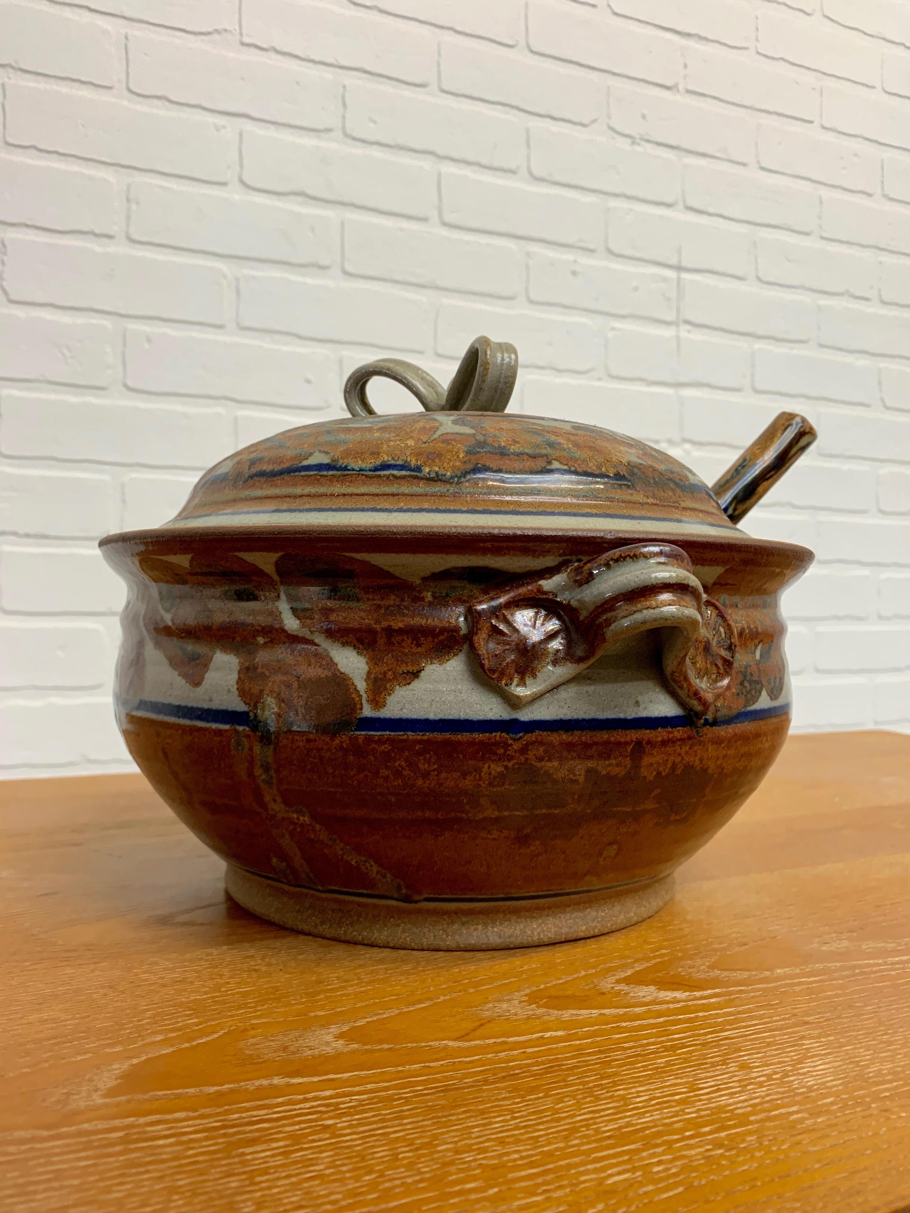 Mid-Century Modern 1960s Stoneware Soup Tureen For Sale
