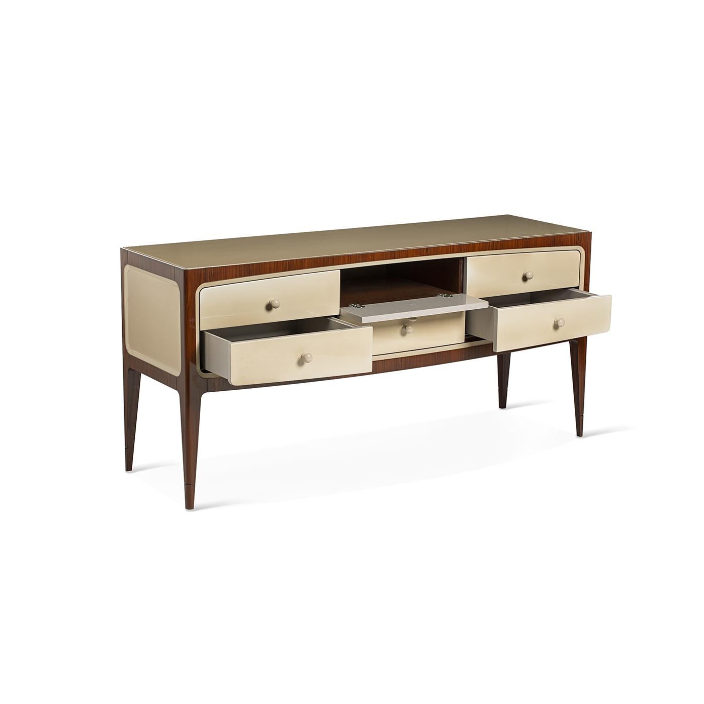 60S Style Beechwood Sideboard with Drawers 8712 In New Condition In Milan, IT