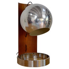 60s Teak and Chrome Italian Table Lamp